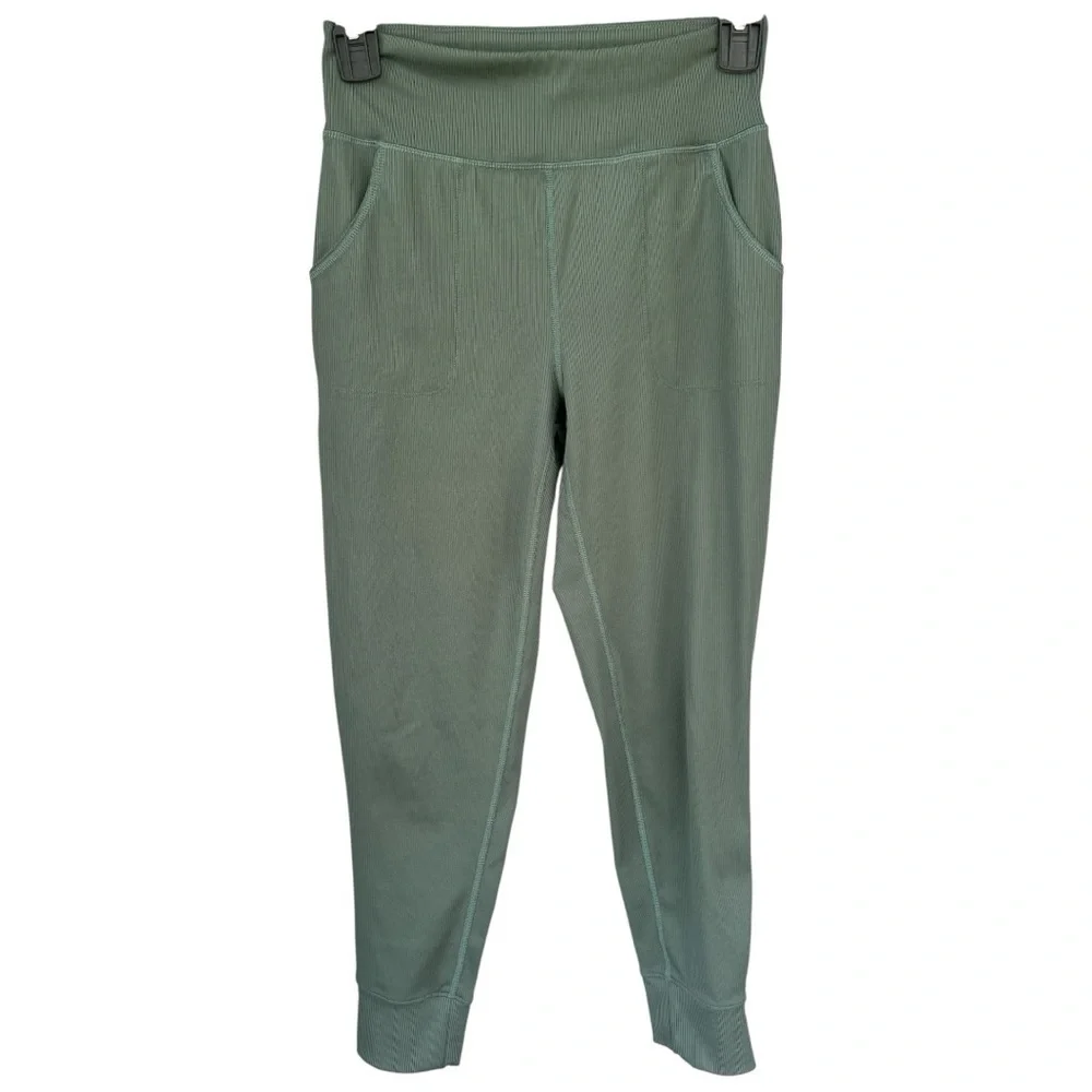 Old Navy Active High-Rise Ribbed Jogger Green Like New Girls Sz 10
